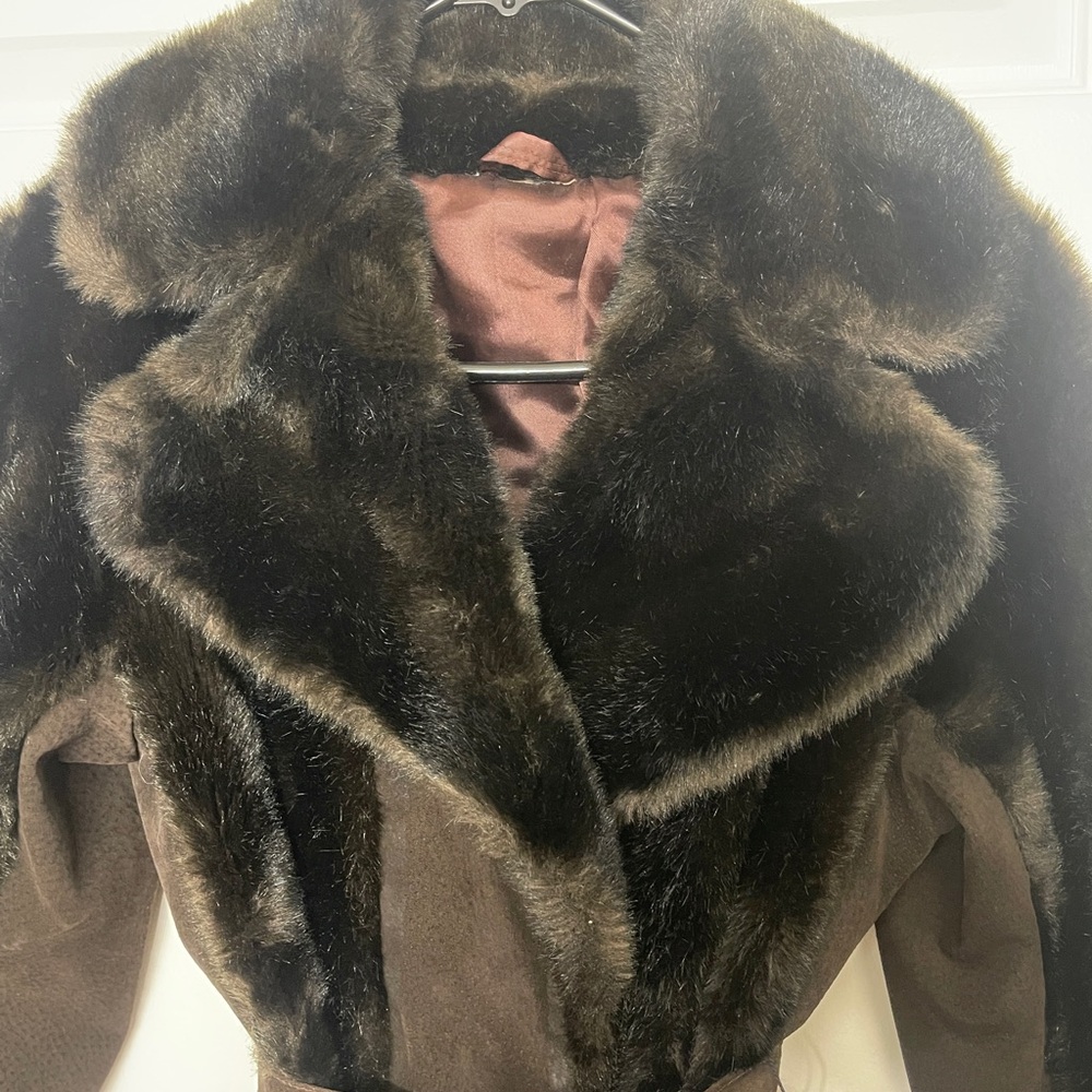 Tissavel of France Dark Brown Teddy Jacket - Picture 6 of 14